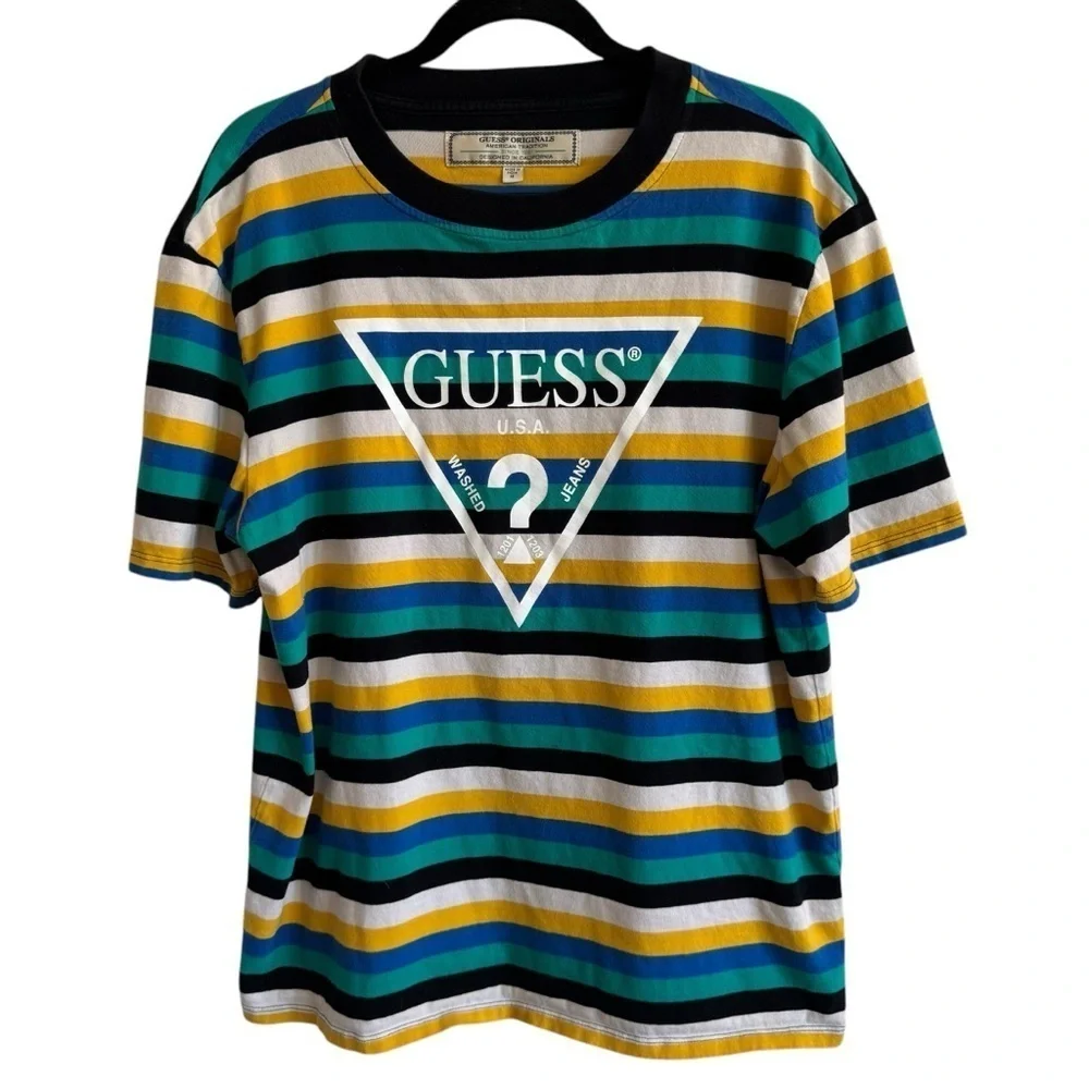 GUESS UO Exclusive Vista Striped Tee, Size M - Picture 6 of 10